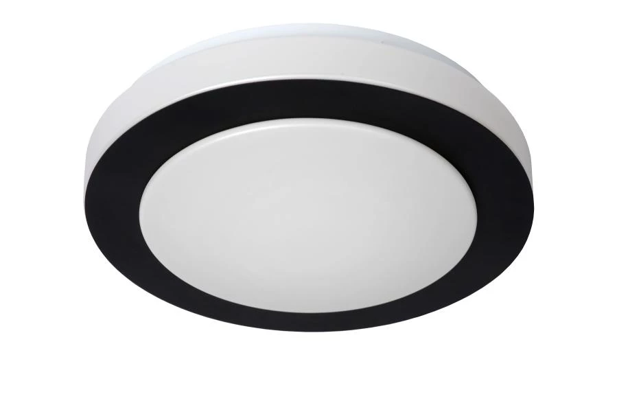 Lucide DIMY - Flush ceiling light Bathroom - Ø 28,6 cm- LED 3 StepDim - 1x12W 3000K - IP21 - Black - turned off